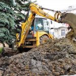 Ремонтные работы возле ДК г. Юрюзань